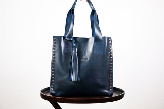 Crossbody Deep Ocean Blue Bag, Handmade Leather, Genuine Leather Women Bags.