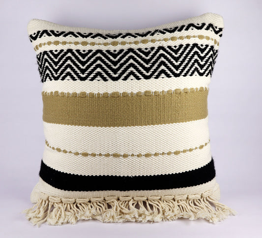 Pillow Natural Organic Color Beige, Black, Golden Corn Brown.