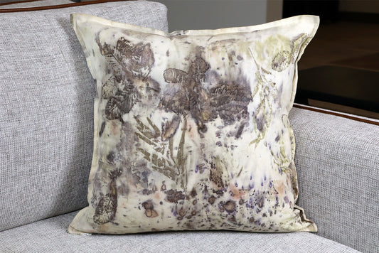 Modern elegant Pillow Cotton Handmade dyed , Natural Pigments