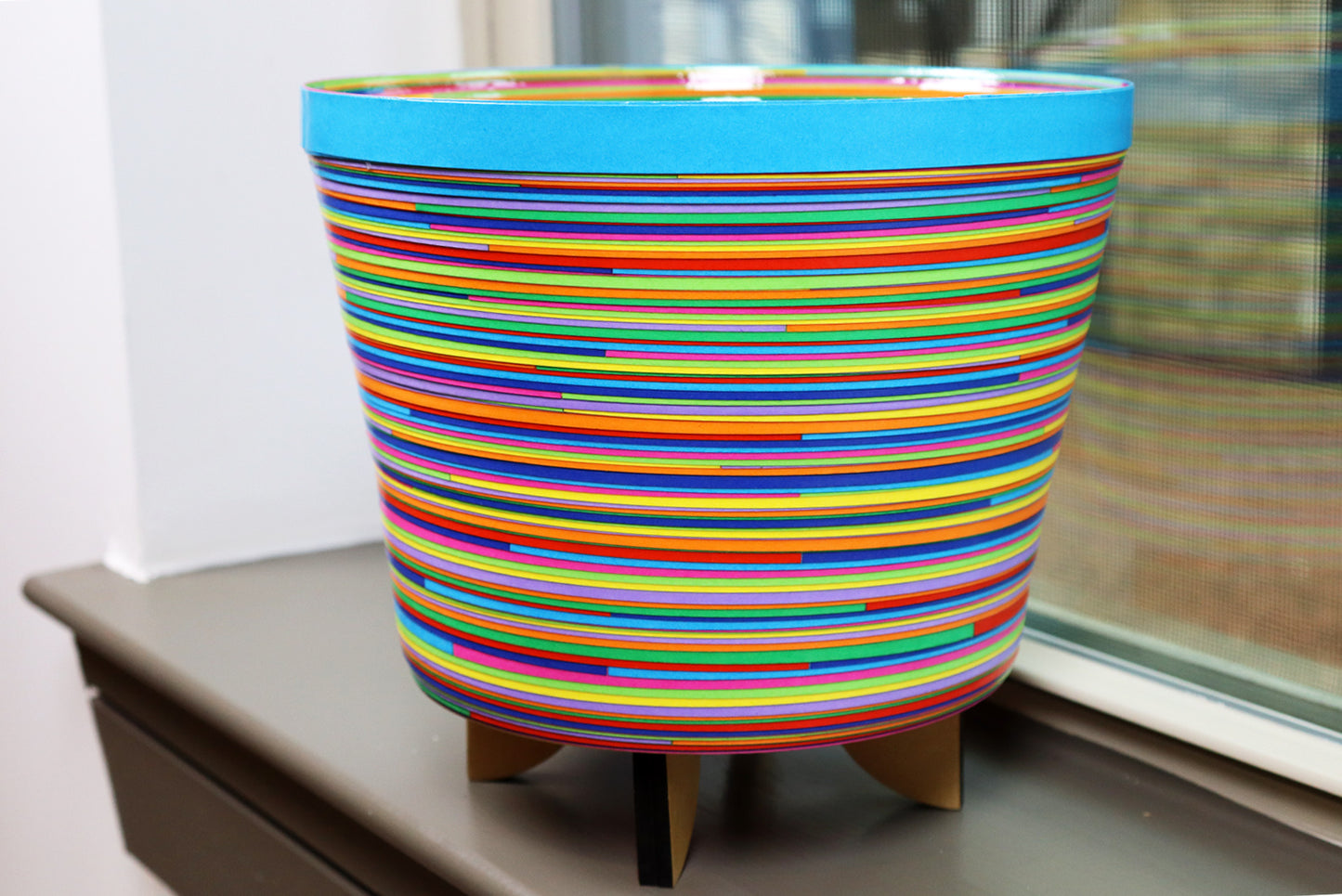 Handmade Colorful Pop Art Decor Paper Potted Plant Holder