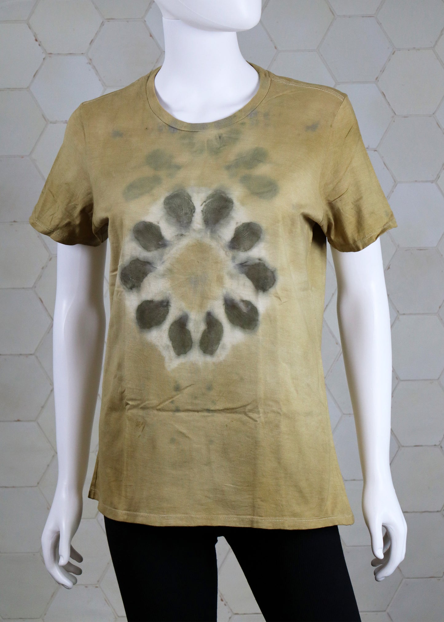 Natural Botanical Large Cotton T-Shirt Handmade dyed Women Clothing
