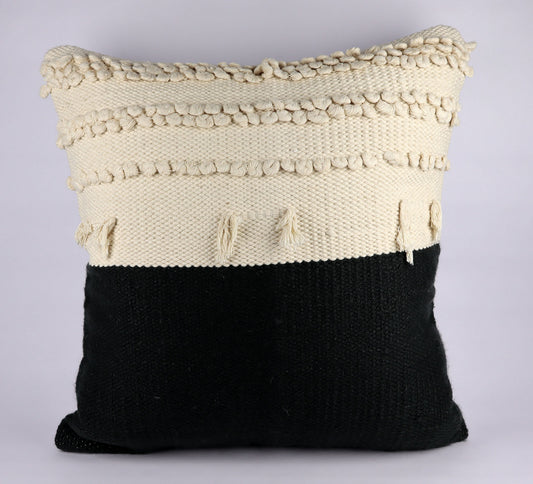 Pillow Natural Organic Color Beige, Oxford Dark Grey.