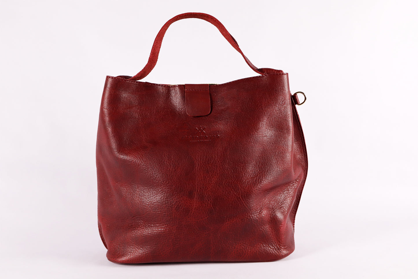 Crossbody Red wine Purse, Handmade Leather