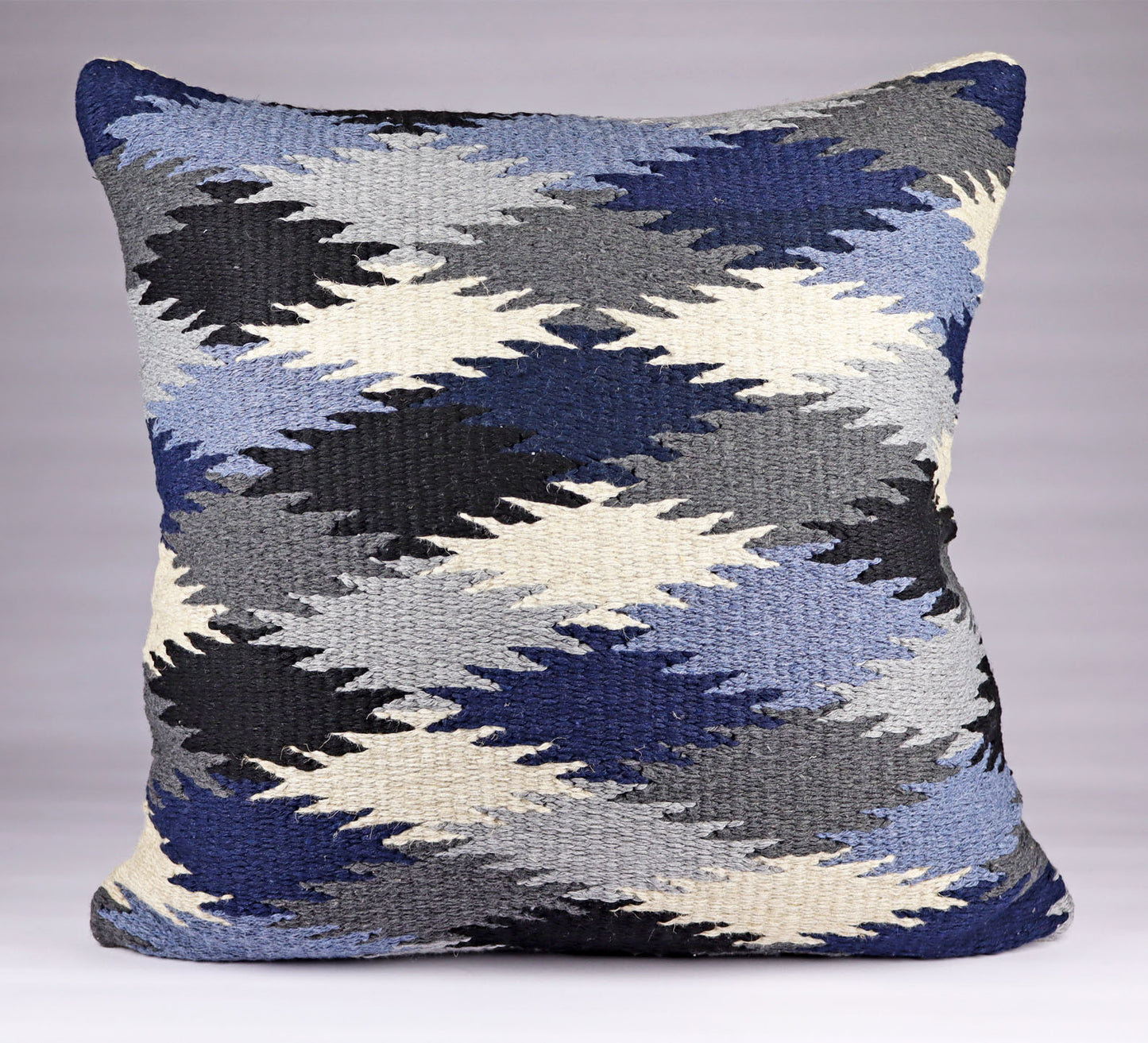 Pillow Natural Organic Navy blue, Light Blue, Black, Grey and Beige.