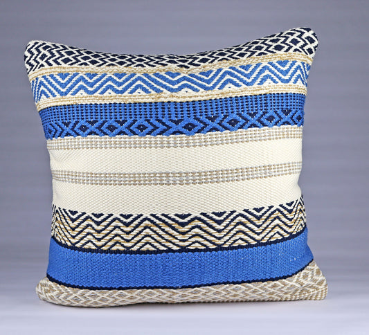 Pillow Natural Organic Color Blue, Black, Brown, Beige.