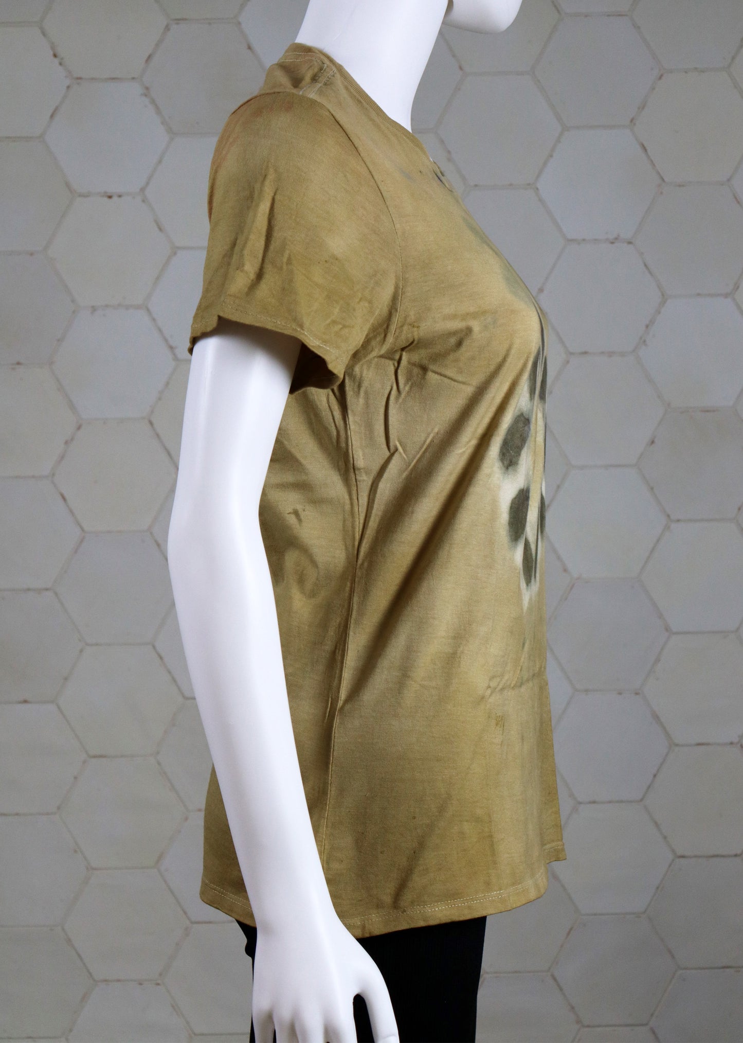 Natural Botanical Large Cotton T-Shirt Handmade dyed Women Clothing