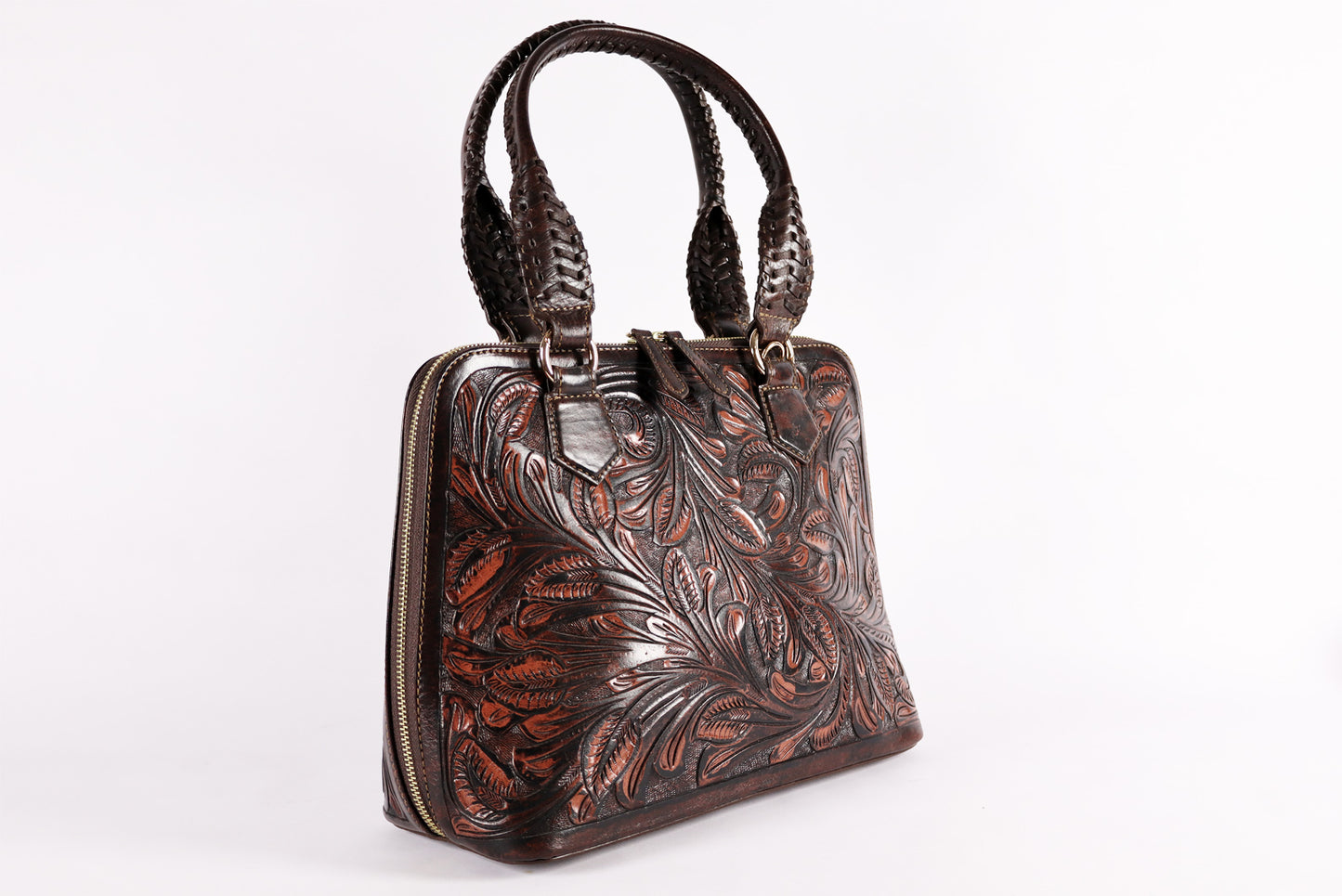 Handmade Leather, Crossbody French beige Bag