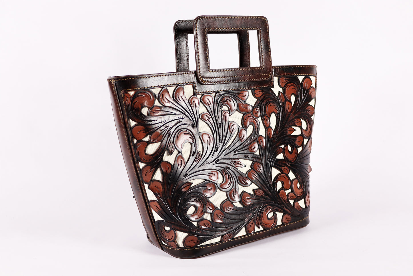 Tooled Leather French beige Bag – Timeless Craftsmanship, Modern Elegance