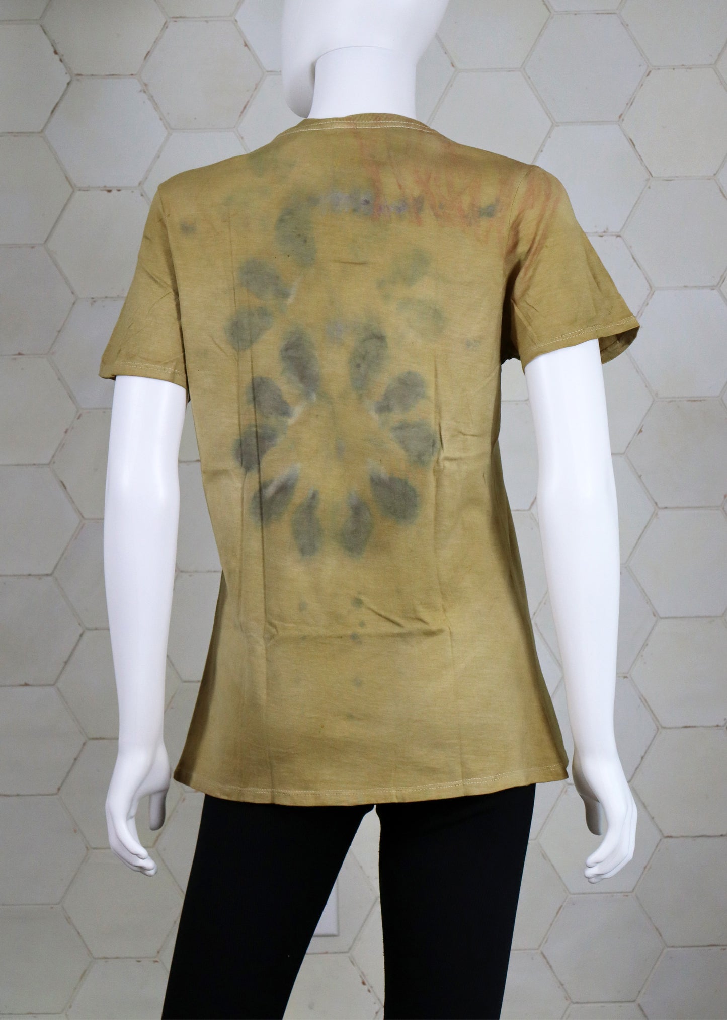 Natural Botanical Large Cotton T-Shirt Handmade dyed Women Clothing
