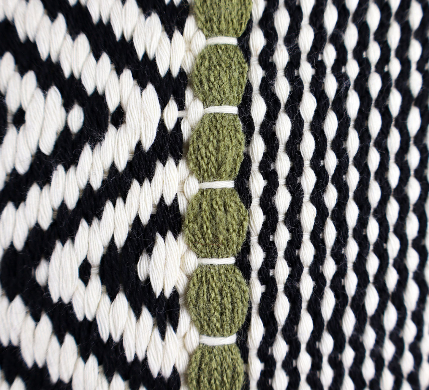 Pillow Natural Organic Color Olive Green, Black, Beige.