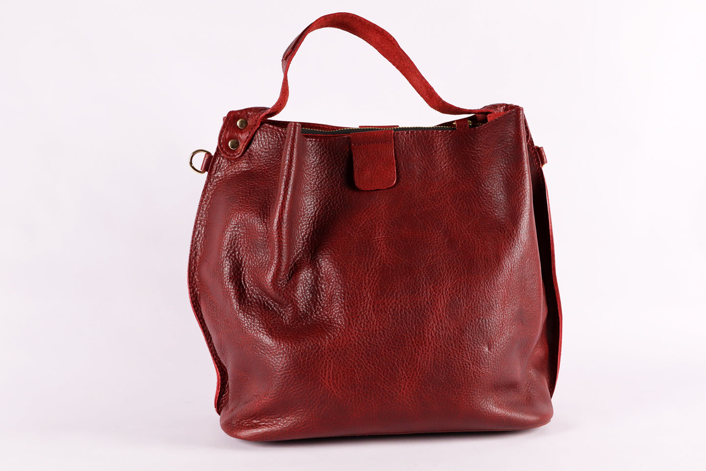 Crossbody Red wine Purse, Handmade Leather