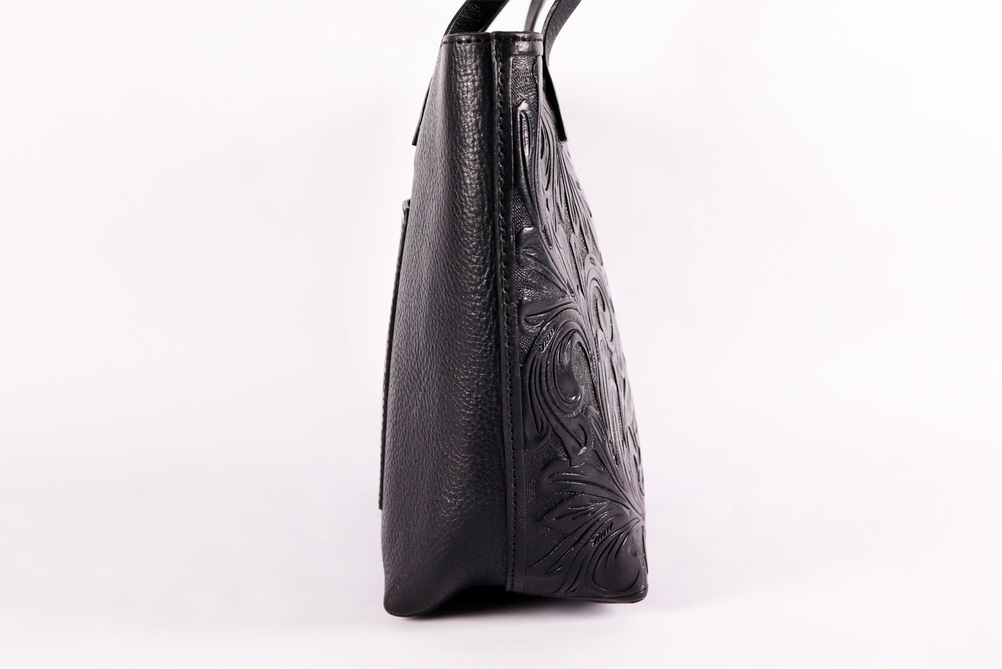 Tooled Leather Black Bag – Timeless Craftsmanship, Modern Elegance