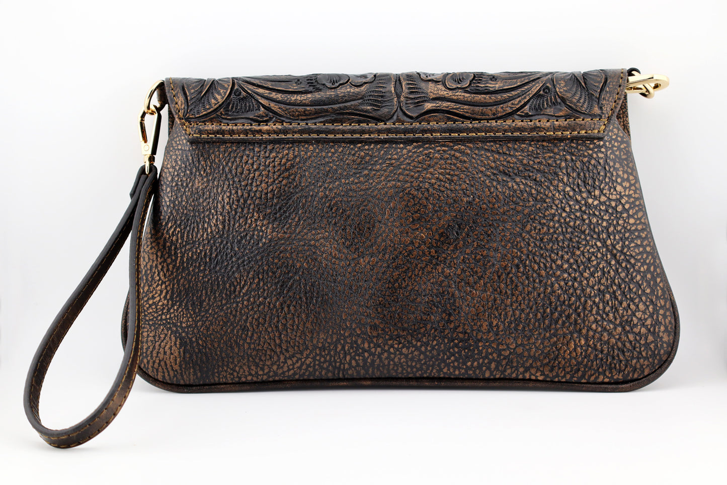 Crossbody Old Bronze Bags, Genuine Tooled Leather bags