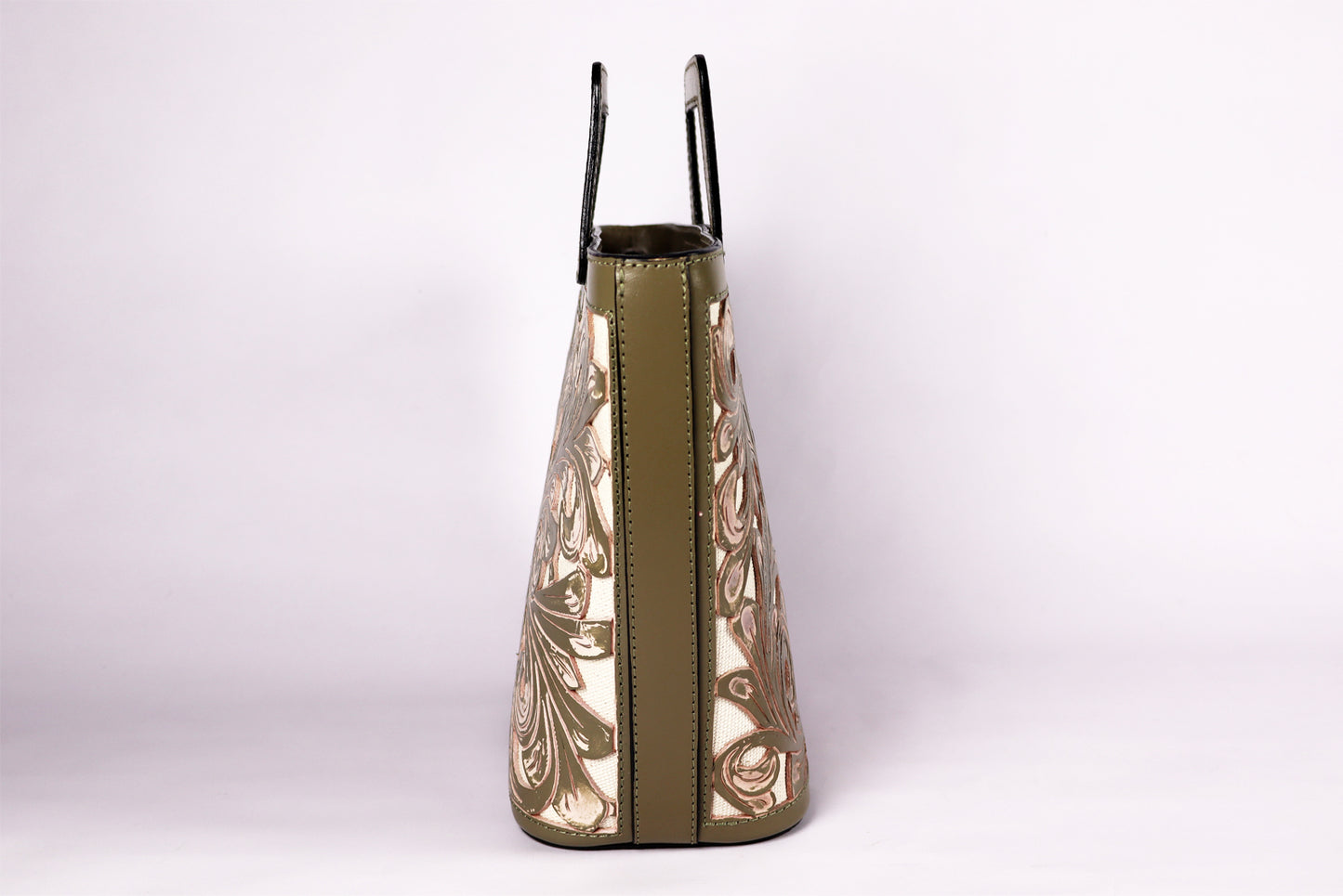 Tooled Leather Vintage Olive Bag – Timeless Craftsmanship, Modern Elegance Bag
