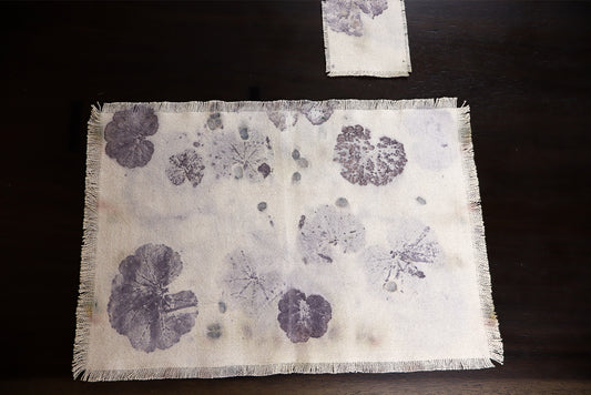 Fashion Natural Placemats Handmade dyed, Set of 4 Placemats.
