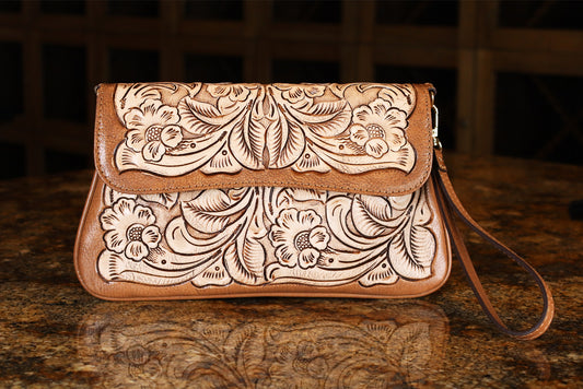 Crossbody Desert Bags, Genuine Tooled Leather bags