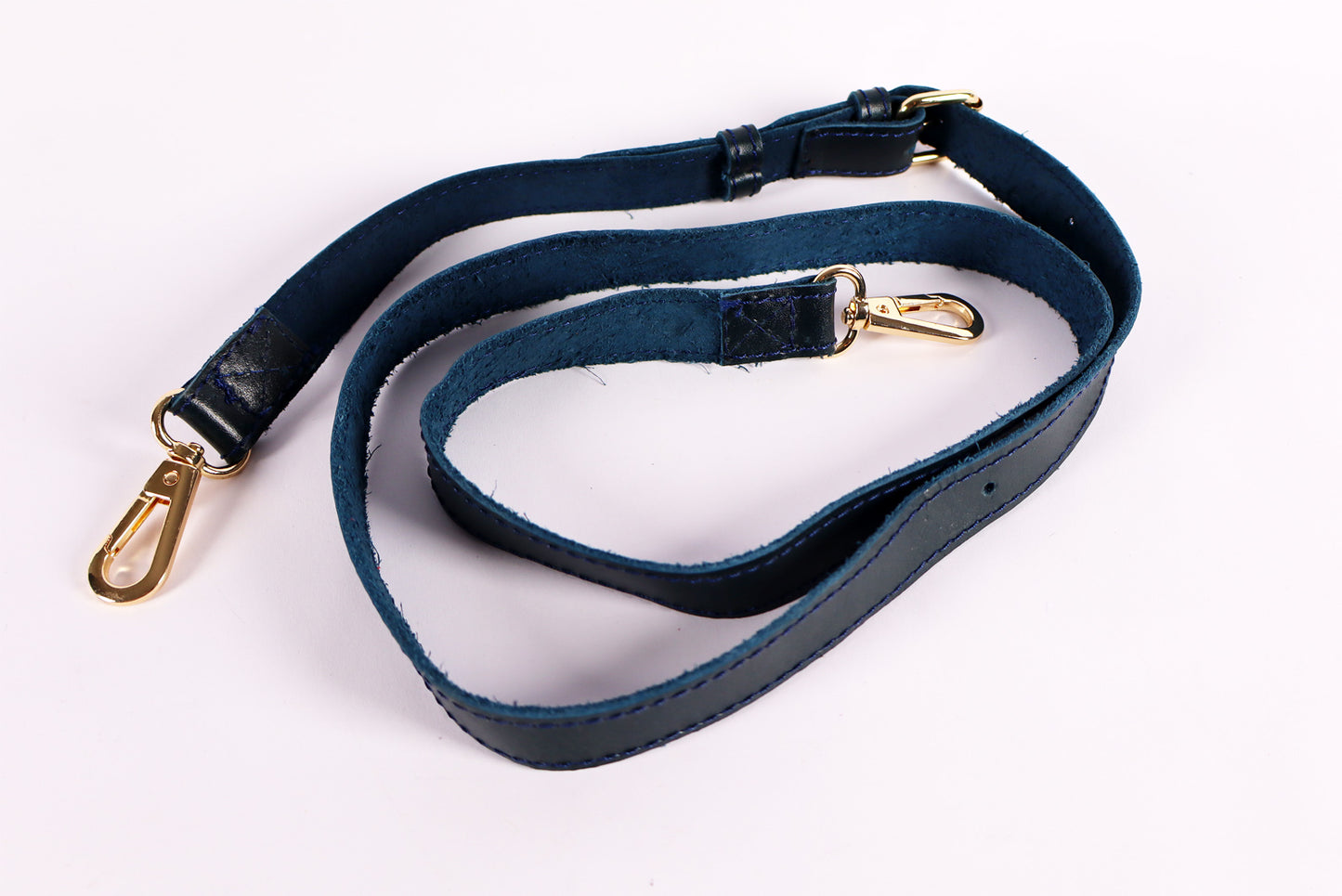 Crossbody Dark Ocean Blue Purse, Handmade Leather
