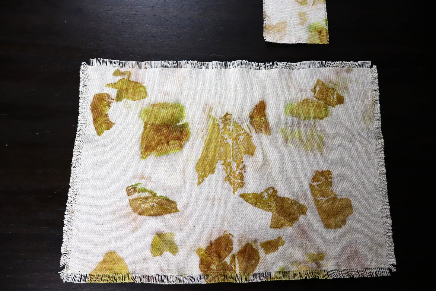 Natural Cotton Placemats Handmade dyed, Handmade Placemats.