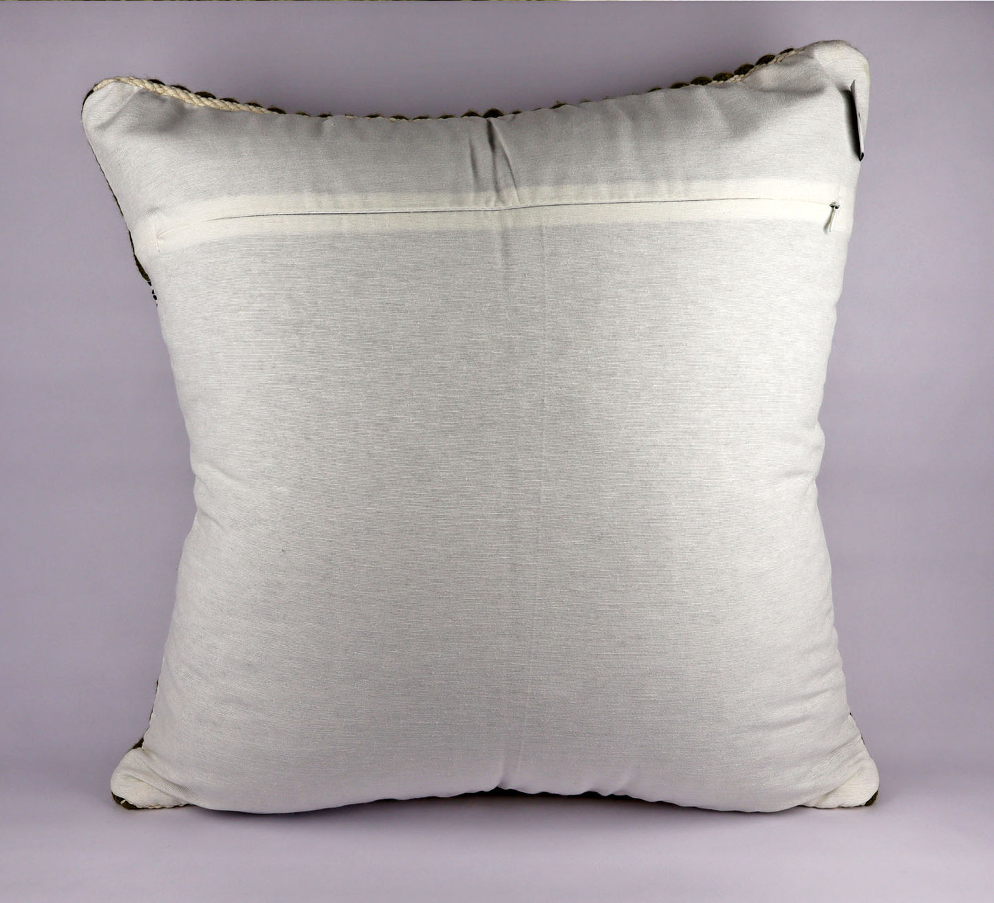 Pillow Natural Organic Color Olive Green, Black, Beige.