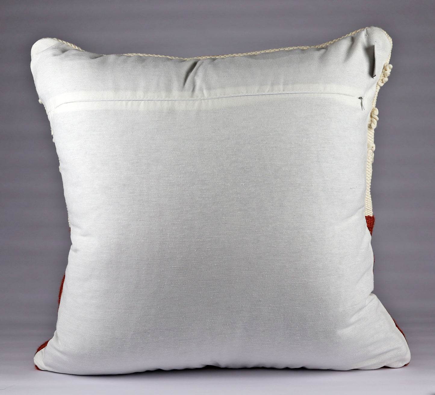 Pillow Natural organic Red and Beige colors.