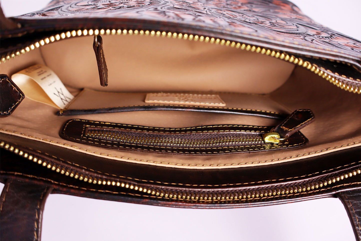 Tooled Leather French beige Bag – Timeless Craftsmanship, Modern Elegance