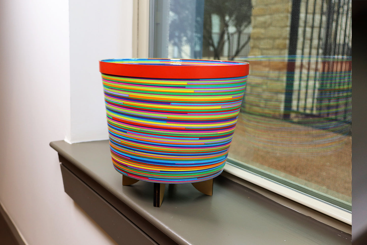 Handmade Contemporary Paper Plant Holder - Unique Decorative Art Piece for Home