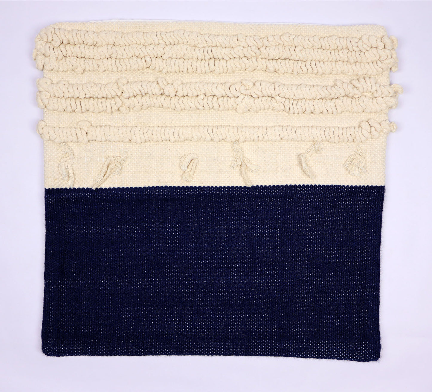 Pillow Natural Organic Navy blue, Beige.