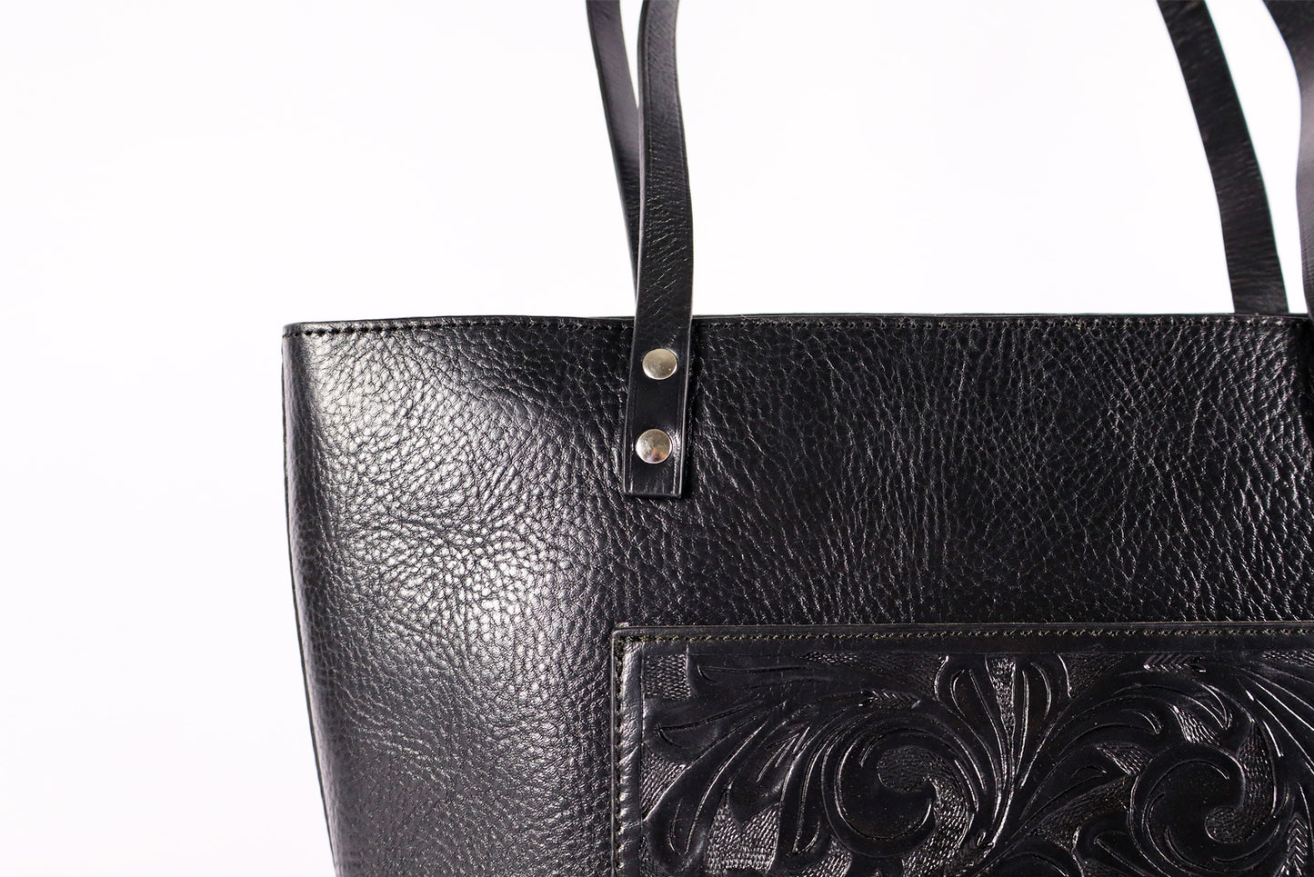 Tooled Leather Black Bag – Timeless Craftsmanship, Modern Elegance