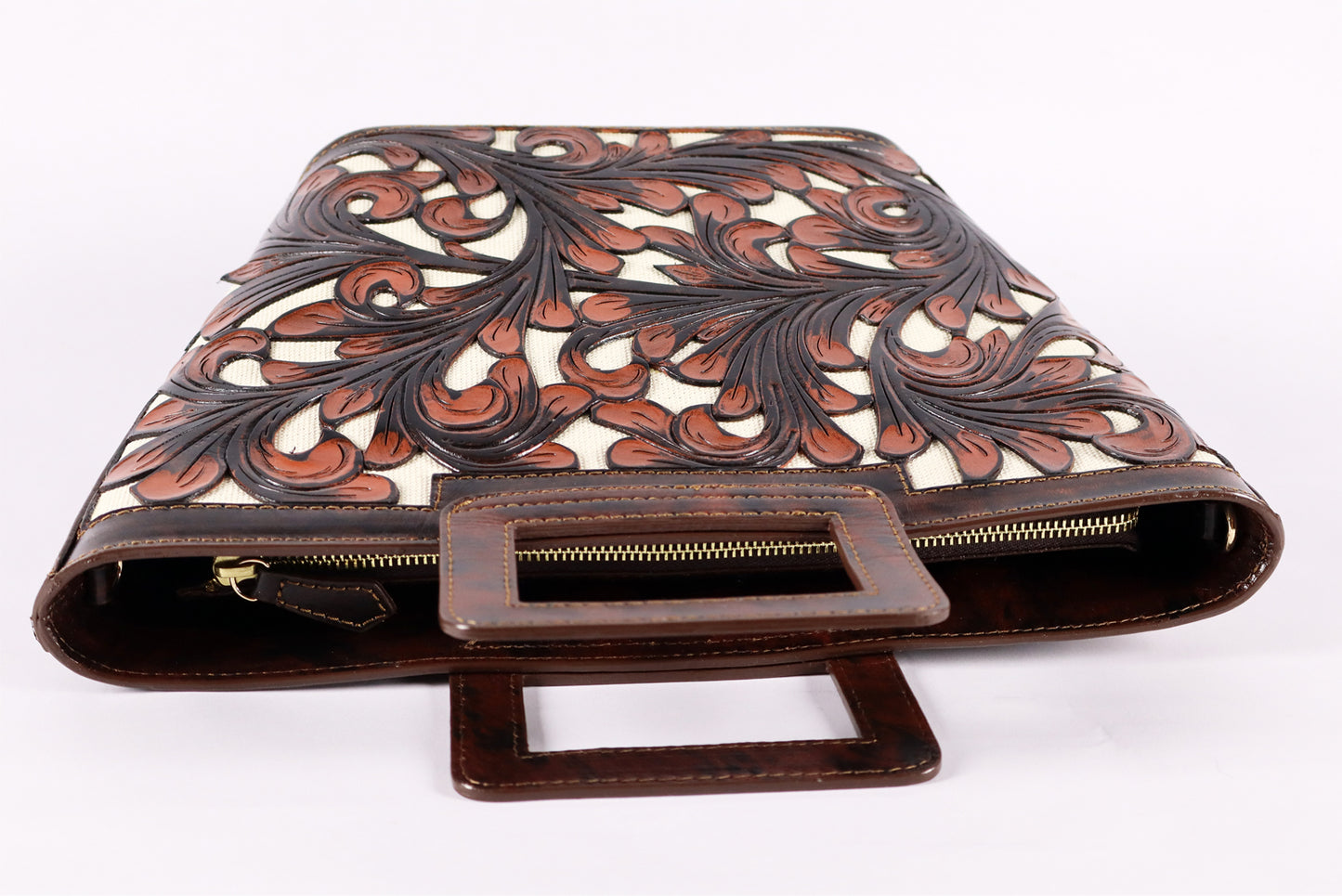 Tooled Leather French beige Bag – Timeless Craftsmanship, Modern Elegance