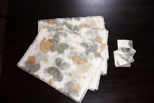 Unique original design Placemats, Set of 4 Placemats, Handmade dyed