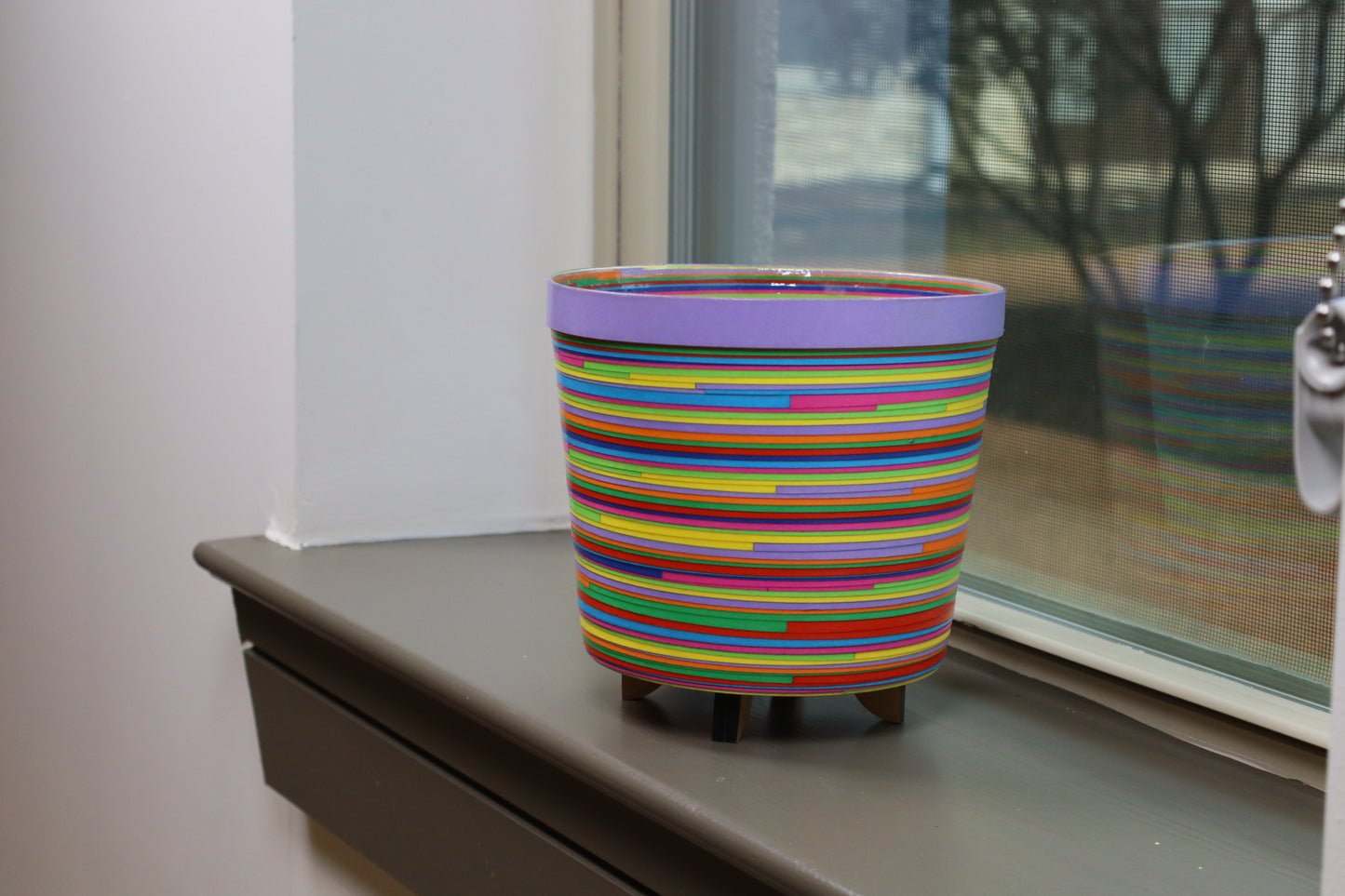 Artistic Paper Plant Stand - Modern Handmade Decorative Holder