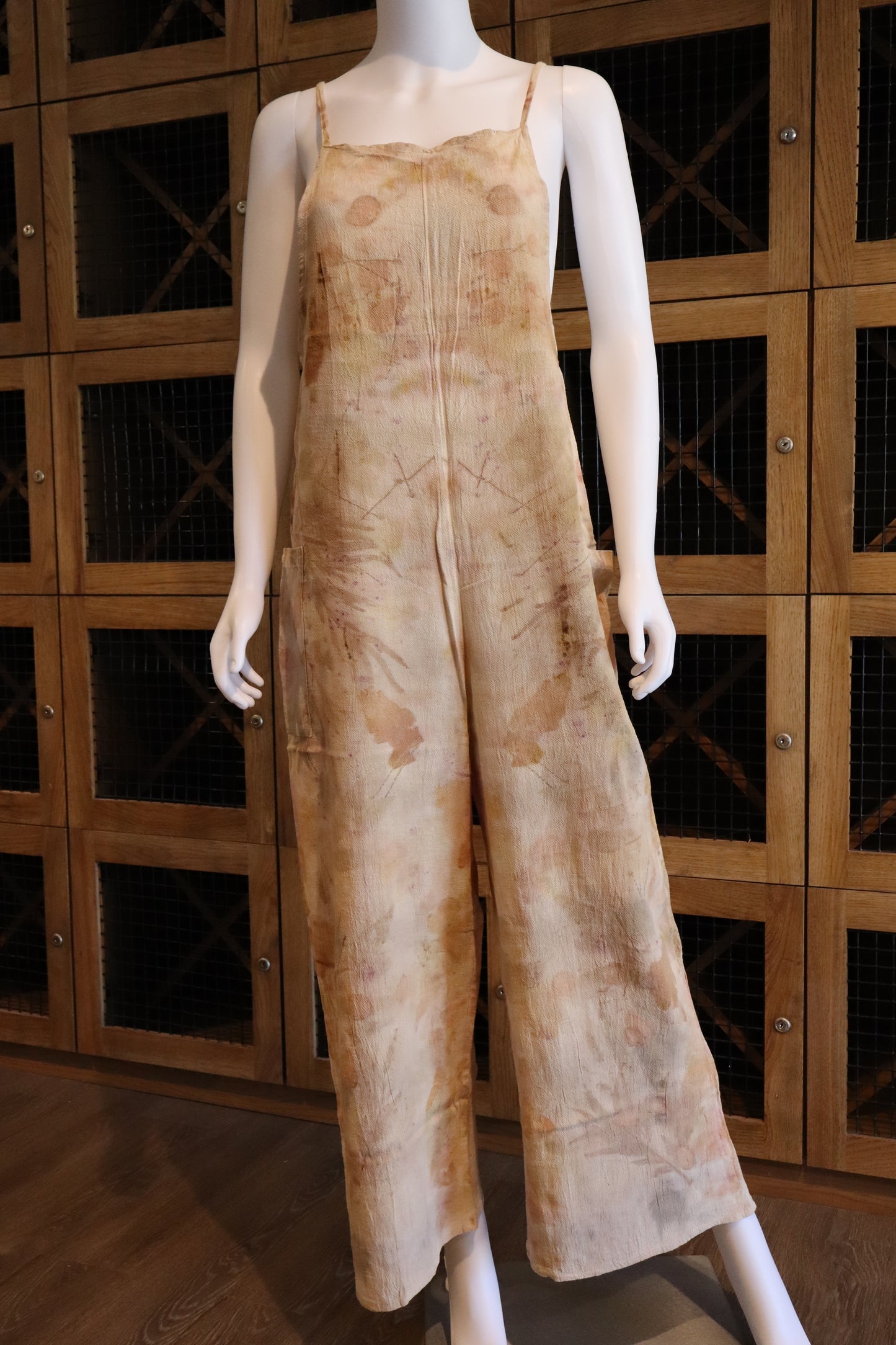 Jumpsuit Elegant Natural Print Leaves and Flowers