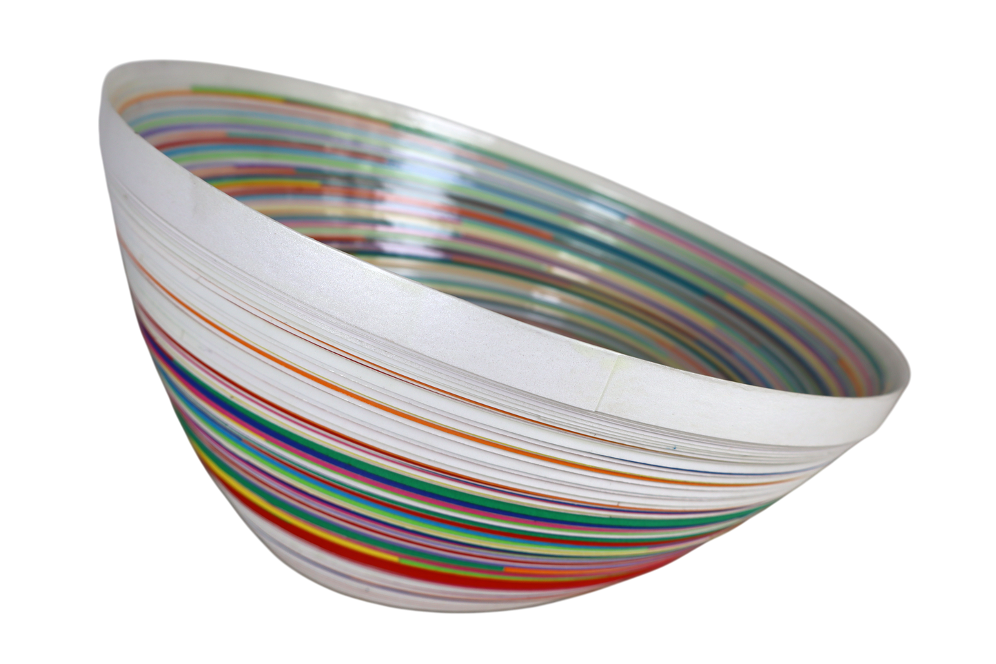 Contemporary fruit bowl design, Handmade Paper. Contemporary Mexican Arts White and colors