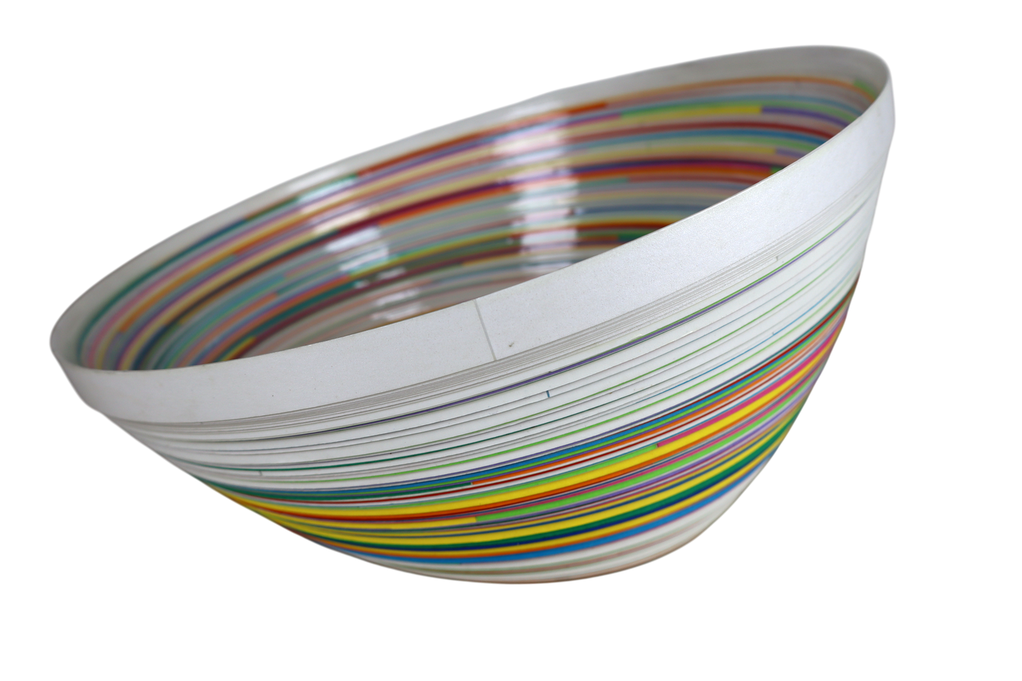 Contemporary fruit bowl design, Handmade Paper. Contemporary Mexican Arts White and colors