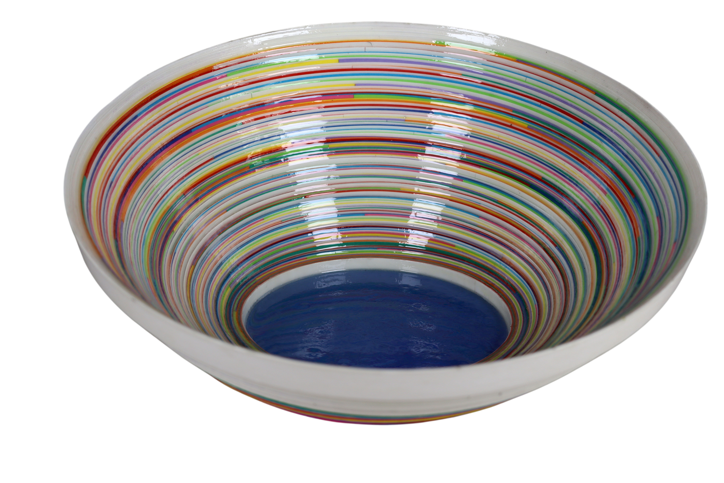 Contemporary fruit bowl design, Handmade Paper. Contemporary Mexican Arts White and colors