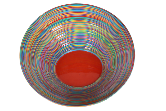 Contemporary fruit bowl design, Handmade Paper. Contemporary Mexican Arts Multicolor