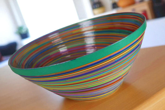 Contemporary fruit bowl design, Handmade Paper. Contemporary Mexican Arts Multicolor