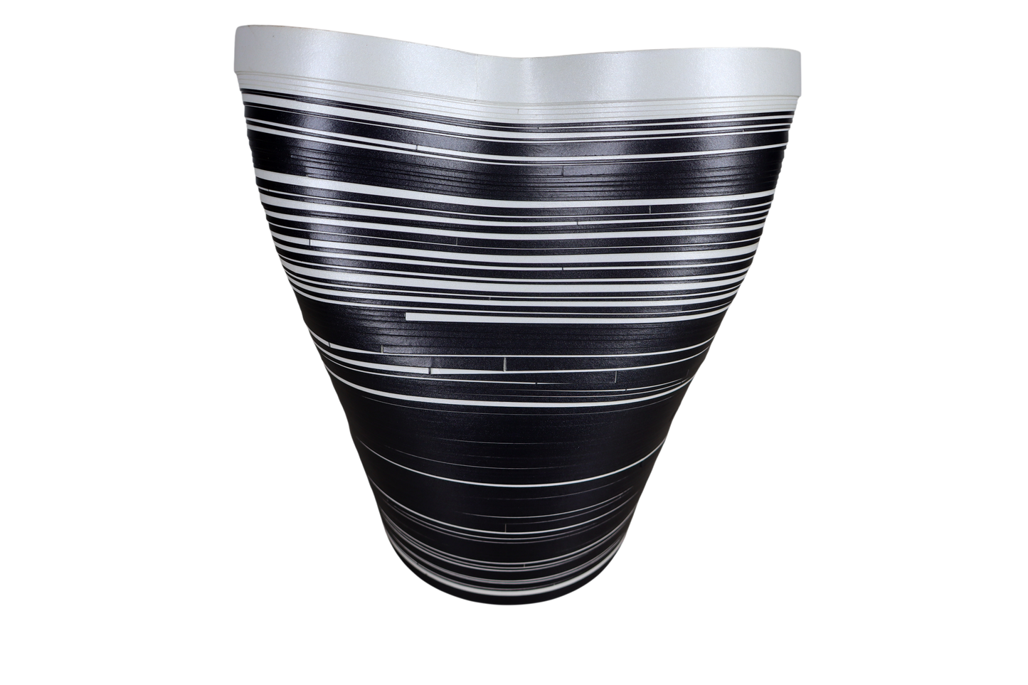 Contemporary Potted Plant Holder design, Handmade Paper. Contemporary Mexican Arts White and Black