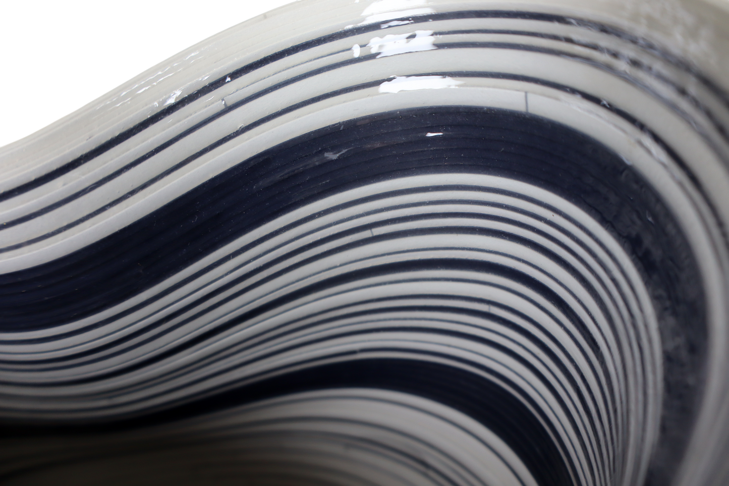 Contemporary Potted Plant Holder design, Handmade Paper. Contemporary Mexican Arts White and Black