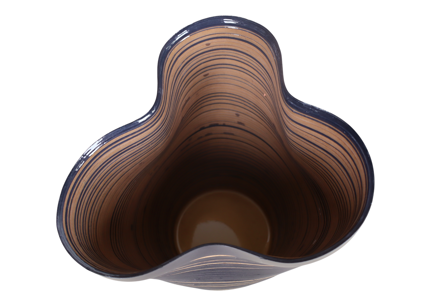 Contemporary Potted Plant Holder design, Handmade Paper. Contemporary Mexican Arts Black and Brown