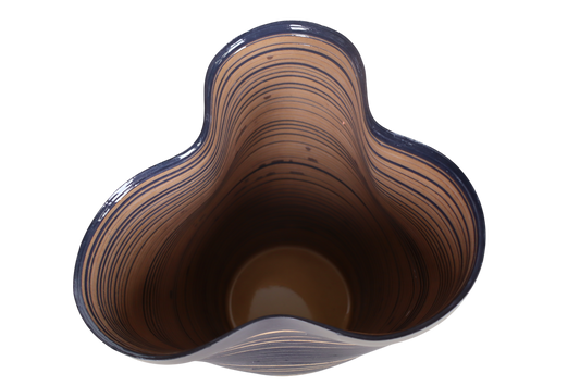 Contemporary Potted Plant Holder design, Handmade Paper. Contemporary Mexican Arts Black and Brown