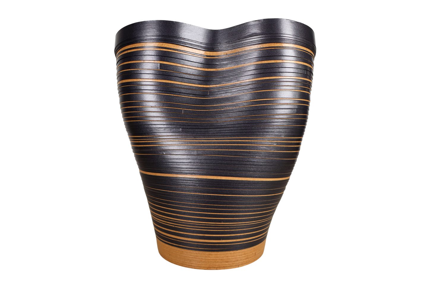 Contemporary Potted Plant Holder design, Handmade Paper. Contemporary Mexican Arts Black and Brown