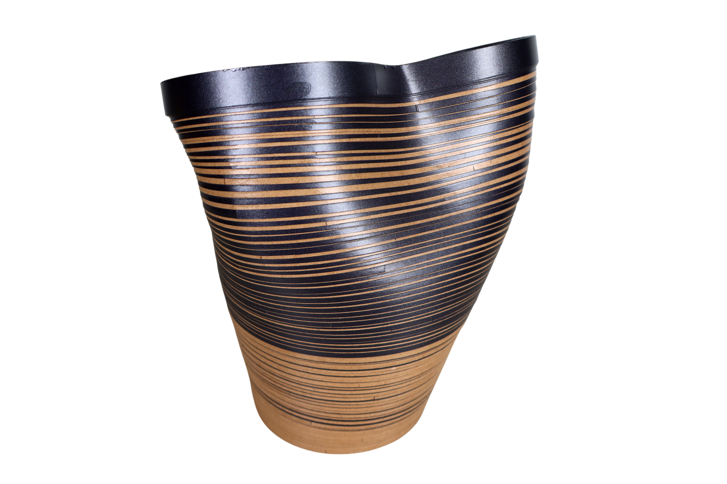 Potted Plant Holder design, Handmade Paper, Contemporary Mexican Arts Black and Brown