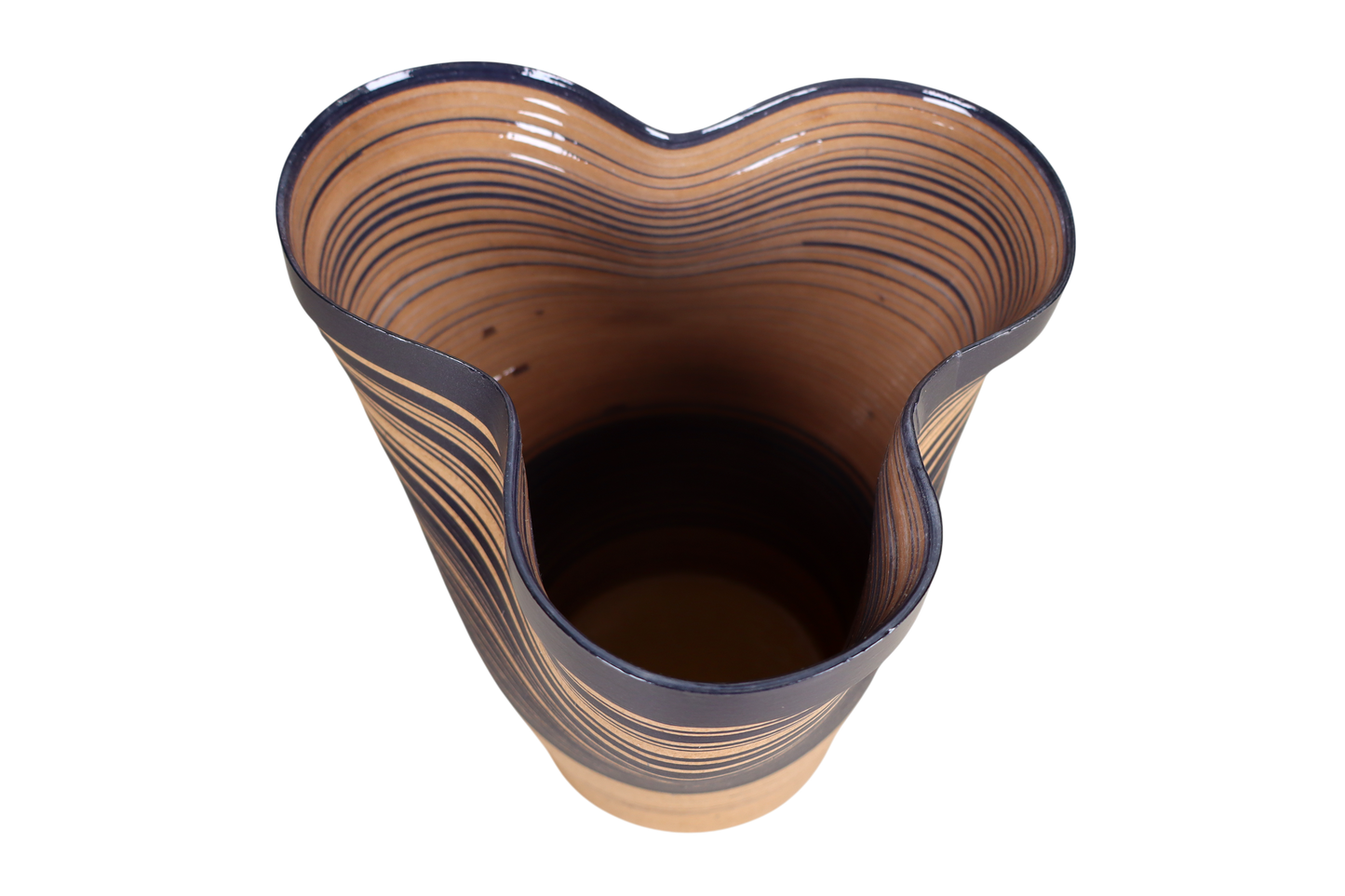 Potted Plant Holder design, Handmade Paper, Contemporary Mexican Arts Black and Brown