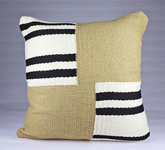 Pillow Natural organic Beige and Golden Corn Brown and Black colors.
