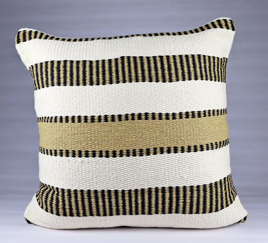 Pillow Natural Organic Colors of Black and Corn Gold.