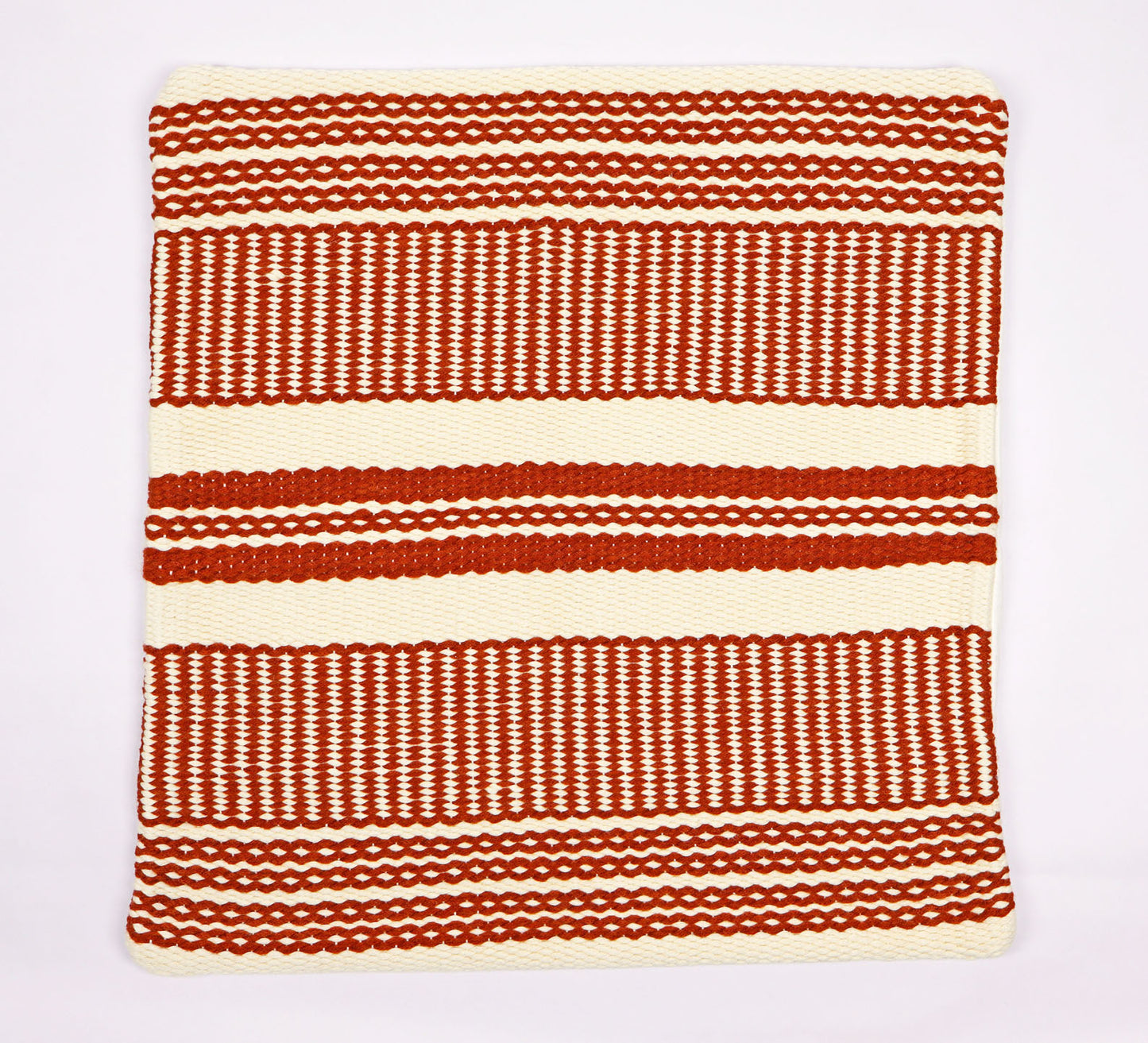 Pillow Natural organic Red and Beige colors.